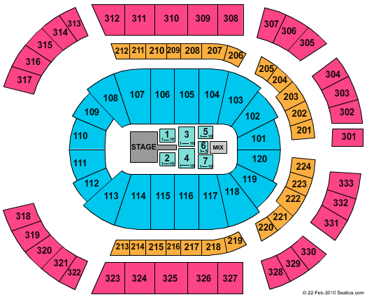 Bridgestone Arena Daughtry Seating Chart